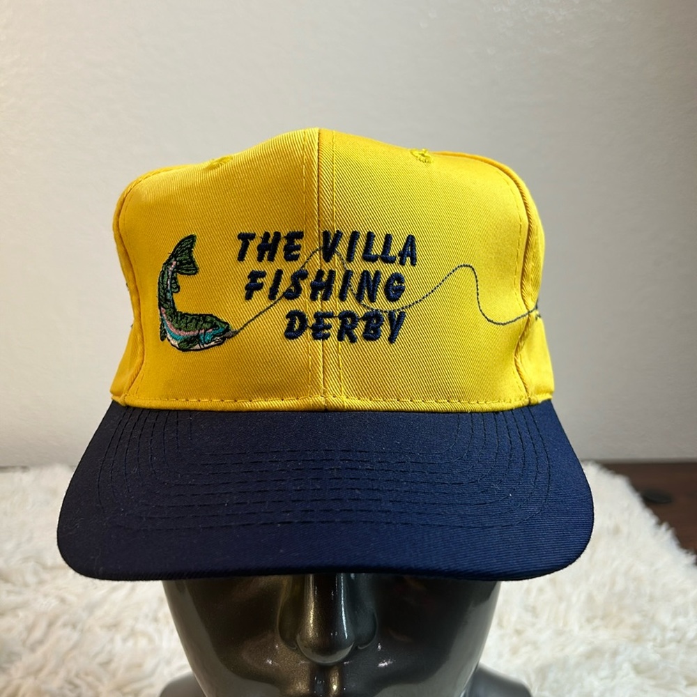 Otto Cap The Villa Fishing Derby Snapback, Yellow & Blue, Adjustable Fit